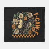 Crow Raven F-Caw-F Cool Unique Fleece Deken (Voorkant (Horizontaal))