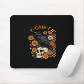Crow Raven F-Caw-F Funny Halloween Gothic Creative Muismat (Met muis)