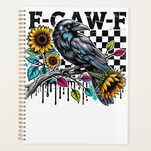 Crow Raven F-CAW-F Funny Halloween Planner (Voorkant)