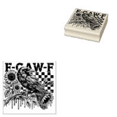 Crow Raven F-CAW-F Funny Halloween Rubberstempel (Gestempeld)