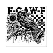 Crow Raven F-CAW-F Funny Halloween Rubberstempel (Afrduk)