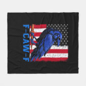 Crow Raven Funny F-Caw-F Minimal Clean Fleece Deken (Voorkant (Horizontaal))