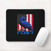 Crow Raven Funny F-Caw-F Minimal Clean Muismat (Met muis)