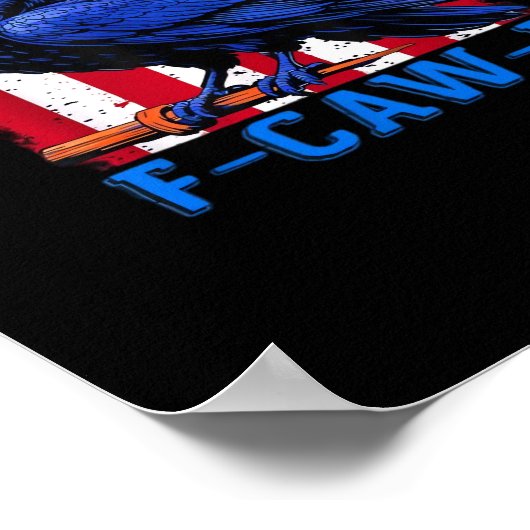 Crow Raven Funny F-Caw-F Minimal Clean Poster (Hoek)