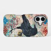 Crow Raven iPhone Case 16 Hoesje (Achterkant horizontaal)