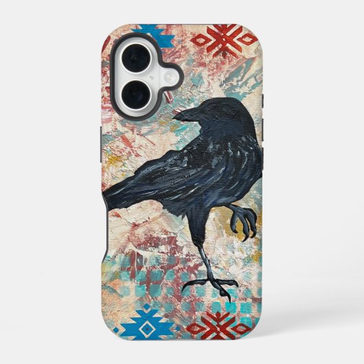 Crow Raven iPhone Case 16 Hoesje (Achterkant)