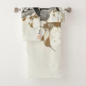 Crow Raven Koson Japanese Bird Bad Handdoek (Insitu)