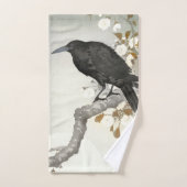 Crow Raven Koson Japanese Bird Bad Handdoek (Handdoek)