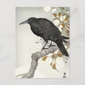 Crow Raven Koson Japanese Bird Briefkaart (Voorkant)