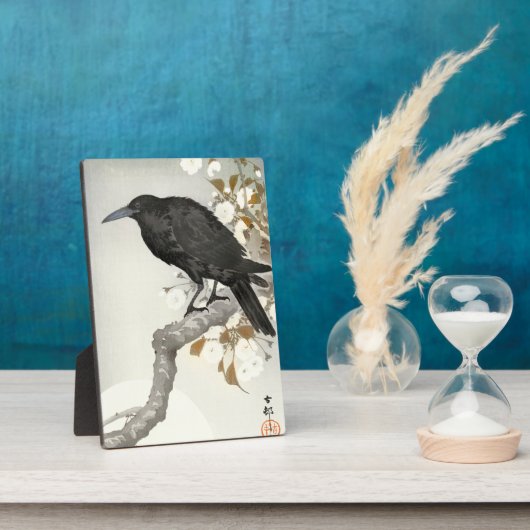 Crow Raven Koson Japanese Bird Fotoplaat (Zijkant)