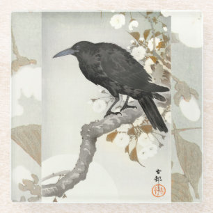Crow Raven Koson Japanese Bird Glazen Onderzetter