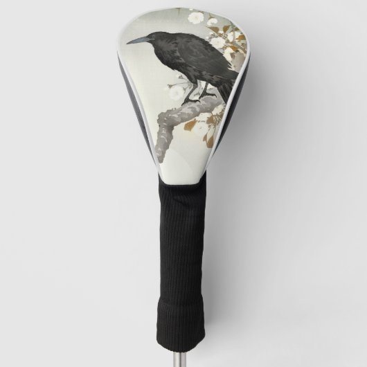 Crow Raven Koson Japanese Bird Golfheadcover (Voorkant)