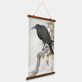 Crow Raven Koson Japanese Bird Hangend Wandkleed (Gebogen)