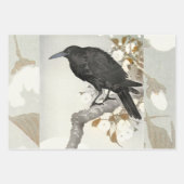 Crow Raven Koson Japanese Bird Inpakpapier Vel (Voorkant)