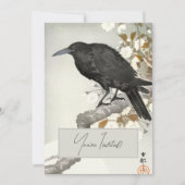 Crow Raven Koson Japanese Bird Kaart (Voorkant)