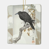 Crow Raven Koson Japanese Bird Keramisch Ornament (Links)