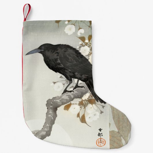 Crow Raven Koson Japanese Bird Kleine Kerstsok (Voorkant)