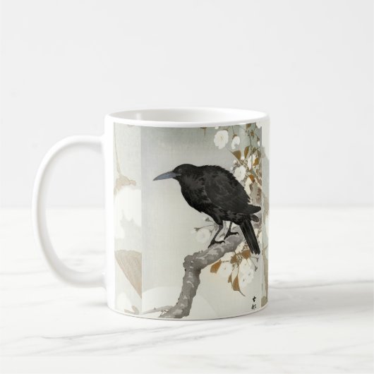 Crow Raven Koson Japanese Bird Koffiemok (Links)