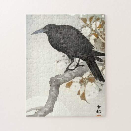 Crow Raven Koson Japanese Bird Legpuzzel (Verticaal)