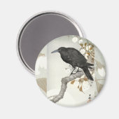 Crow Raven Koson Japanese Bird Magneet (Voorkant / Achterkant)