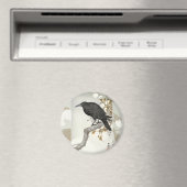 Crow Raven Koson Japanese Bird Magneet (Insitu (Vaatwasser))