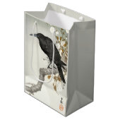 Crow Raven Koson Japanese Bird Medium Cadeauzakje (Voorkant Gekanteld)