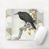 Crow Raven Koson Japanese Bird Muismat (Met muis)