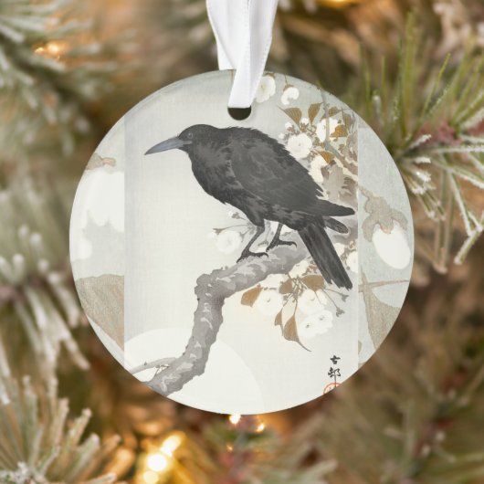 Crow Raven Koson Japanese Bird Ornament (Boom)