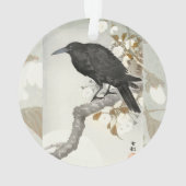 Crow Raven Koson Japanese Bird Ornament (achterkant)