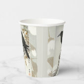 Crow Raven Koson Japanese Bird Papieren Bekers (Rechts)