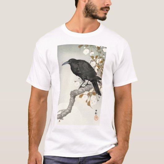 Crow Raven Koson Japanese Bird T-shirt (Voorkant)