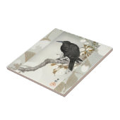 Crow Raven Koson Japanese Bird Tegeltje (Zijkant)