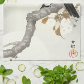 Crow Raven Koson Japanese Bird Theedoek (Gevouwen)