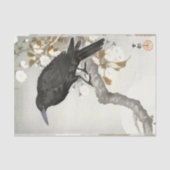 Crow Raven Koson Japanese Bird Tissuepapier (Voorkant)
