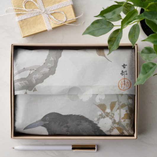 Crow Raven Koson Japanese Bird Tissuepapier (Geschenk)