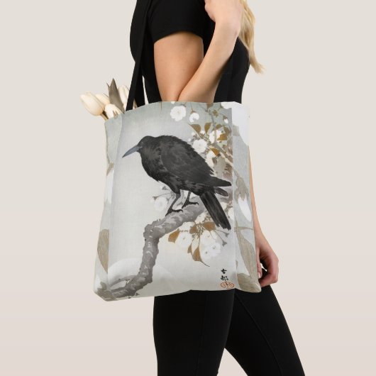 Crow Raven Koson Japanese Bird Tote Bag (Dichtbij)