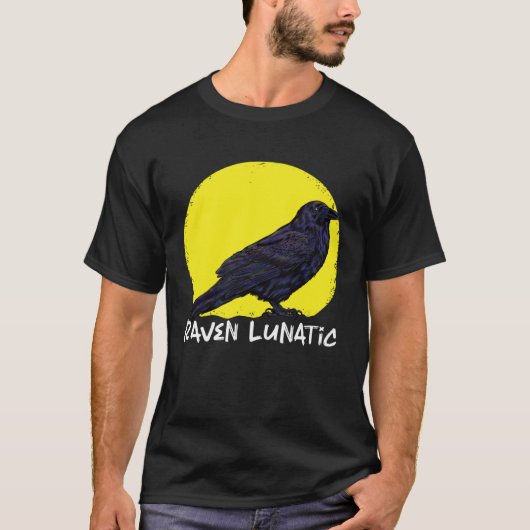 Crow Raven Moon Lunar Lunatic Crow Fan Crow Animal T-shirt (Voorkant)
