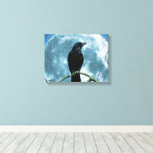 Crow Raven Moon Night Gothic Fantasy Stunning Canvas Afdruk (Insitu (Houten vloer))