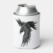 Crow Raven Norse Viking Symbol Blikjeskoeler (Blikje Voorkant)