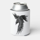 Crow Raven Norse Viking Symbol Blikjeskoeler (Blikje Achterkant)