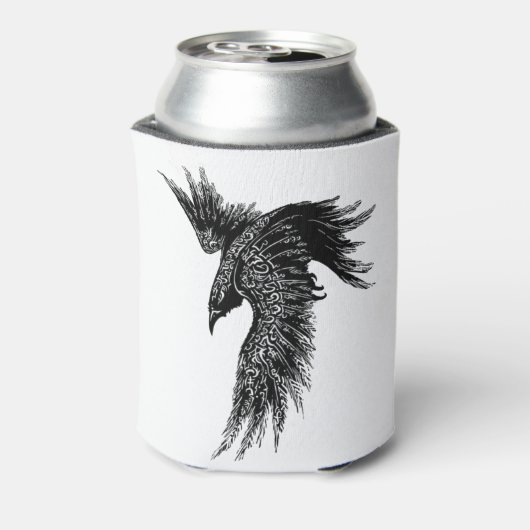 Crow Raven Norse Viking Symbol Blikjeskoeler (Blikje Achterkant)