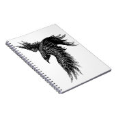 Crow Raven Norse Viking Symbol Notitieboek (Rechterzijde)