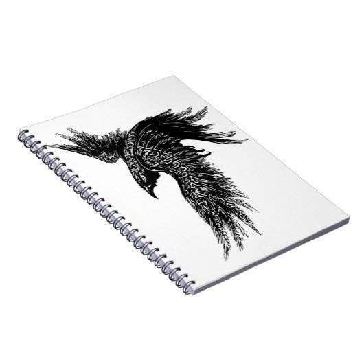 Crow Raven Norse Viking Symbol Notitieboek (Rechterzijde)
