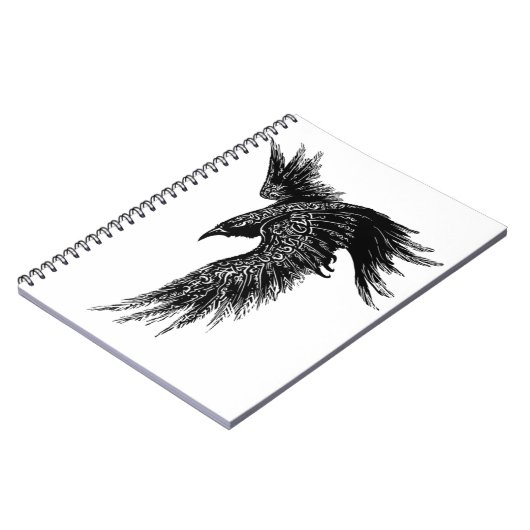 Crow Raven Norse Viking Symbol Notitieboek (Linkerzijde)