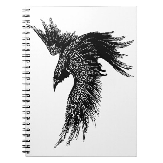 Crow Raven Norse Viking Symbol Notitieboek (Voorkant)
