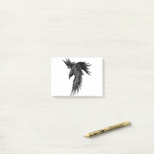 Crow Raven Norse Viking Symbol Post-it® Notes (Op bureau)