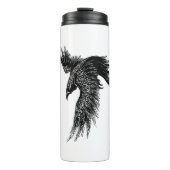Crow Raven Norse Viking Symbol Thermosbeker (Voorkant)