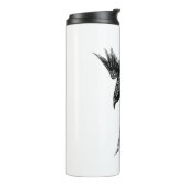 Crow Raven Norse Viking Symbol Thermosbeker (Gedraaid links)