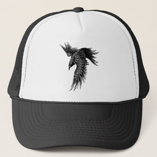 Crow Raven Norse Viking Symbol Trucker Pet (Voorkant)