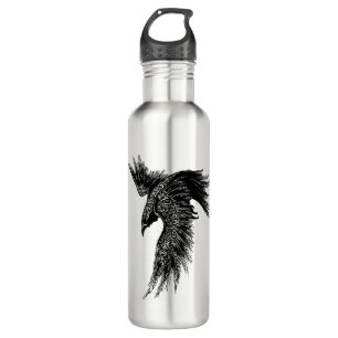 Crow Raven Norse Viking Symbol Waterfles